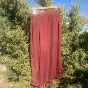 Maroon Maxi Skirt